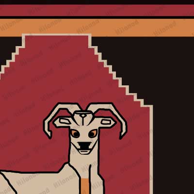 Persian Tribal Ram Design for Car Mirror Hanging | Hilonad